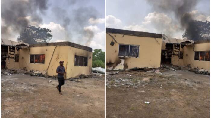 2023 elections: Photos, video surface as INEC office, ballot boxes, PVCs go into flames in prominent state