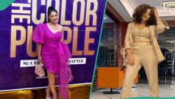 Nadia Buari rocks one-hand dress styled with Yves Saint Laurent bag at Color Purple movie premiere