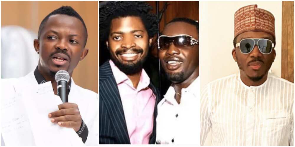 Mc Morris, old picture of Basketmouth and AY, Bovi