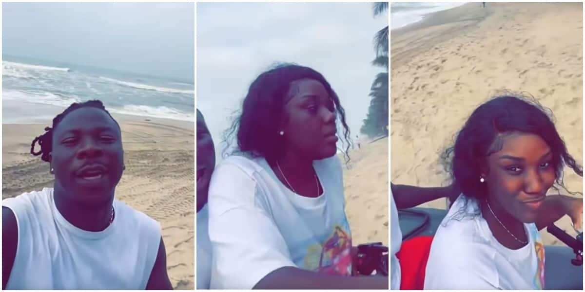 Stonebwoy teaches wife how to ride motorcycle in hilarious video