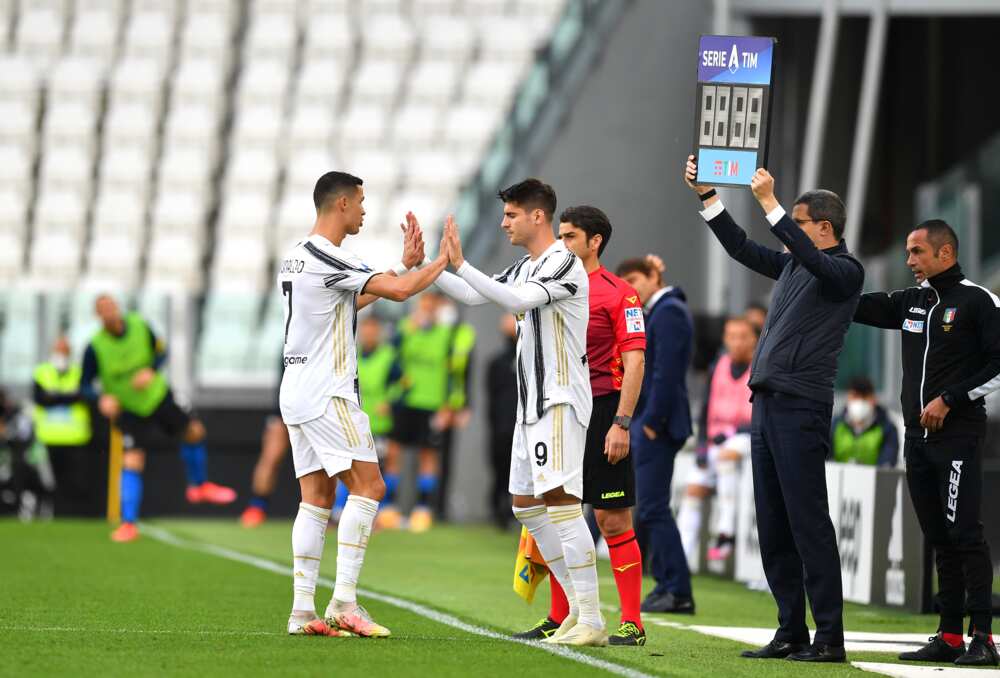 Alvaro Morata and Ronaldo.