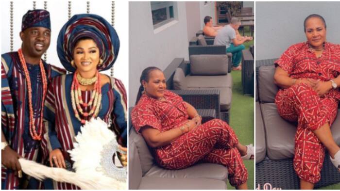 "Inspiring women to be strong": 'Oyinbo' men in the cut as Mercy Aigbe's senior wife cruises Lagos in style