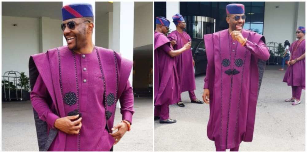 Photos of Ebuka at Banky W's wedding.