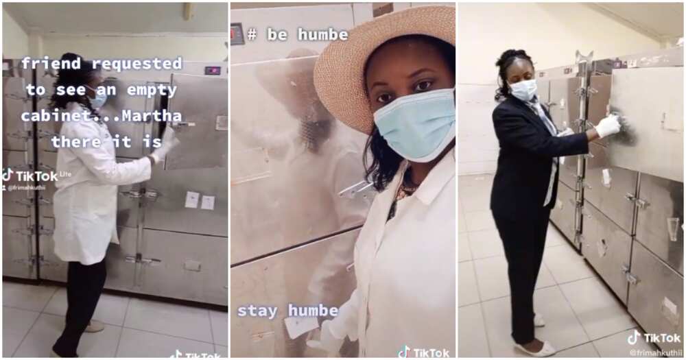 Female mortuary attendant, dead bodies cabins, stay humble, lady who works at mortuary