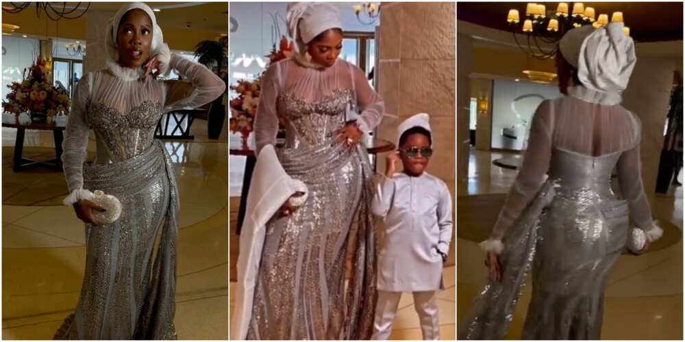 Tiwa Savage and her son Jamil