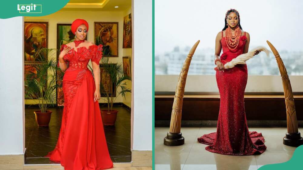 Red Aso-Ebi gown