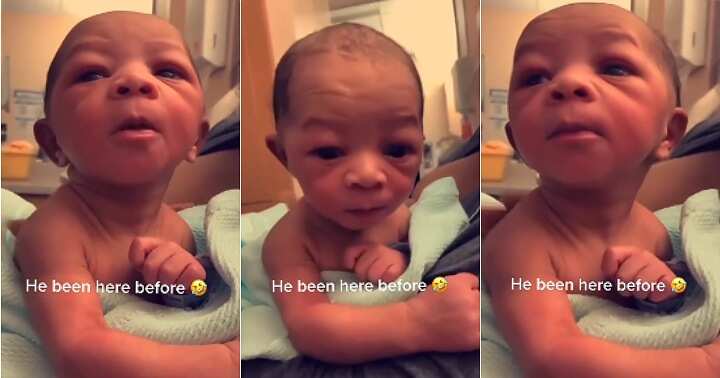 Newborn surprises parents at the hospital
