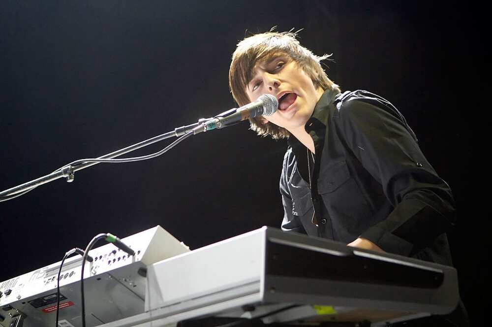 The Cab pianist/guitarist Alex Marshall performing during the Ambassadors of Rock Tour