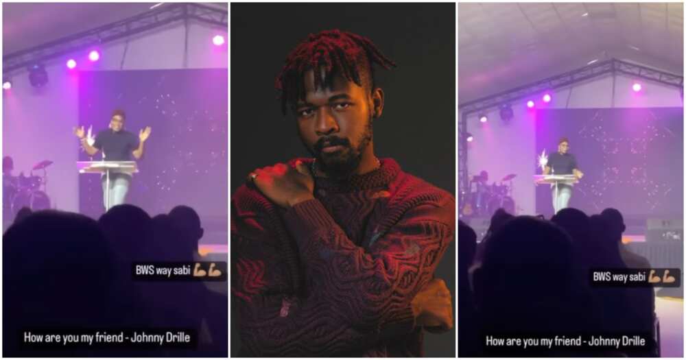 Photos of singer Johnny Drille and female pastor