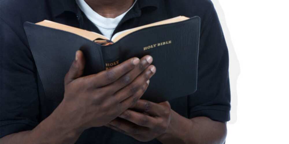 A man with Bible