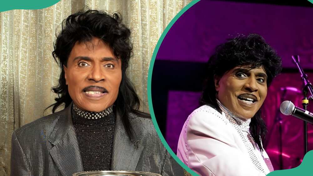 Little Richard at the 2002 BMI Pop Awards (L). The rock star performing at Epcot's Eat to the Beat concert series (R