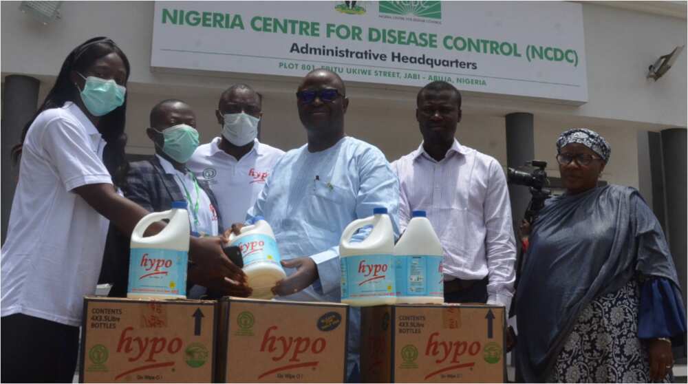 HYPO donates 200 cartons of bleach to NCDC to fight COVID-19