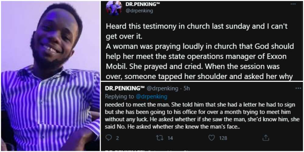 Man recounts testimony of woman who miraculously met Exxon Mobil boss in church