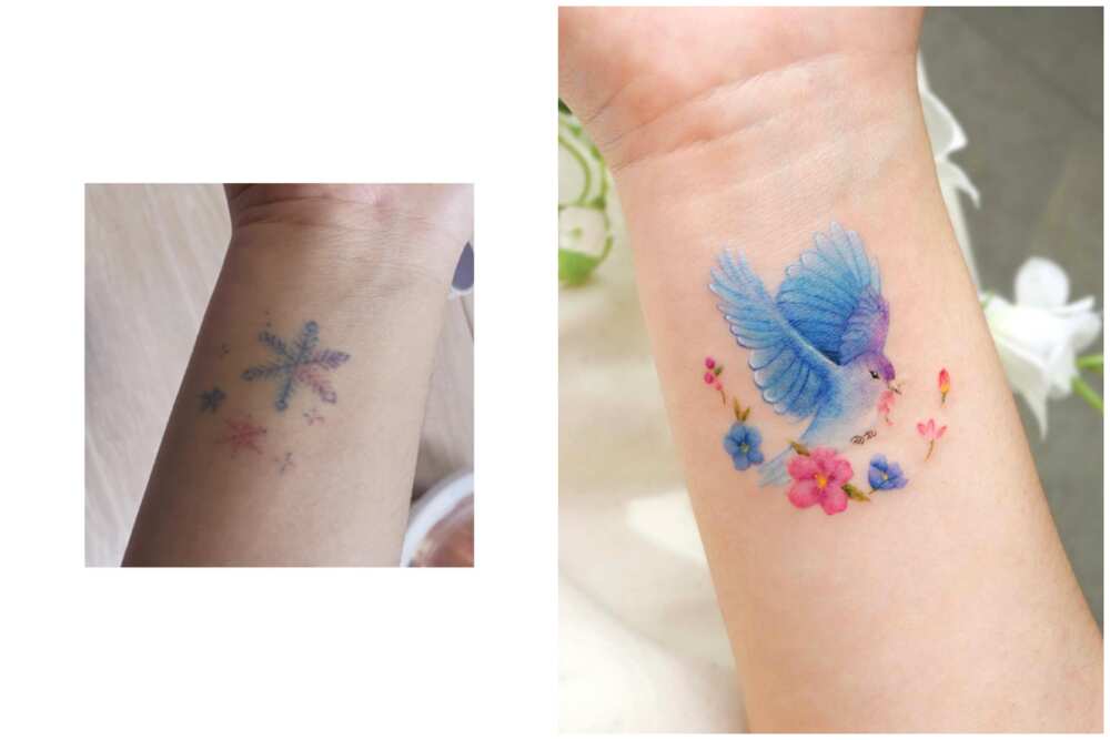 girly wrist cover up tattoos