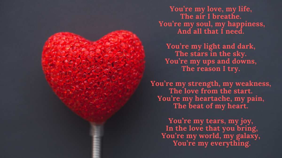 Best I love you poems to send to your loved one Legit.ng