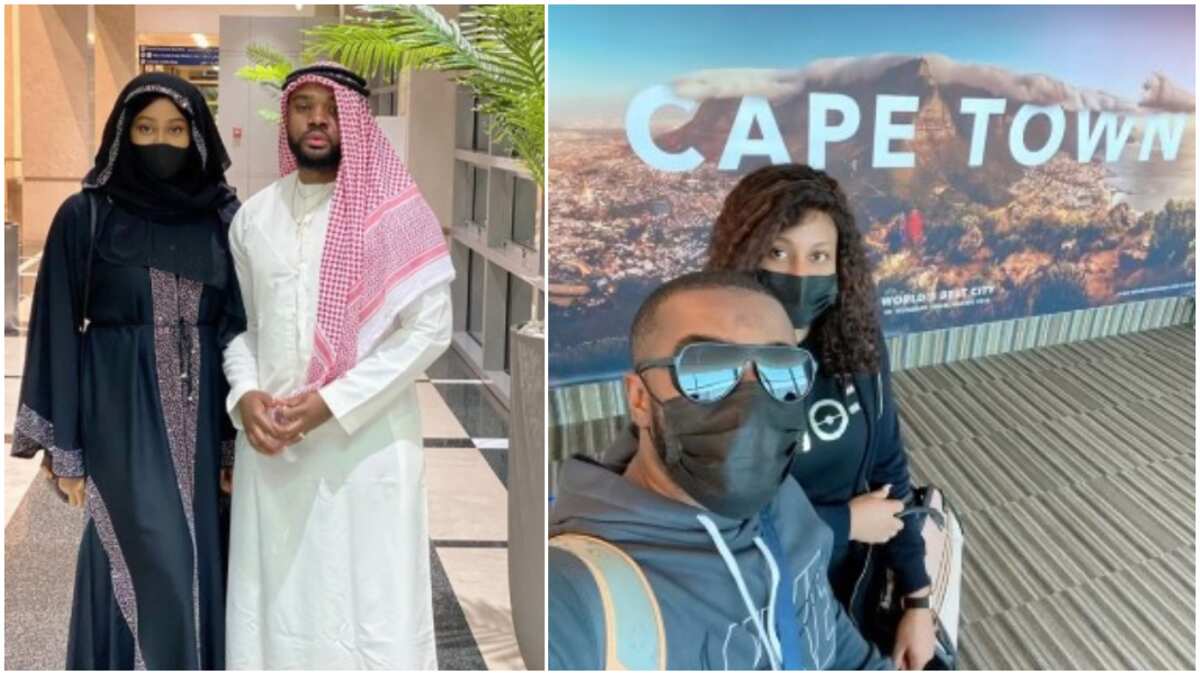 Video shows how actor Williams Uchemba is on maximum enjoyment with new wife as they travel around the world for honeymoon, Nigerians react