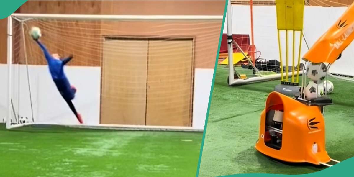 Shocking! See how robot-trained 10-year-old goalkeeping prodigy catched shots from all angles (video)