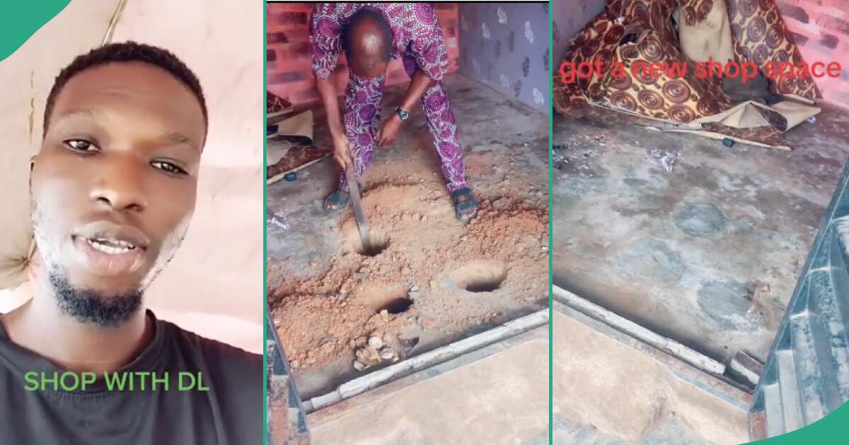 See what Nigerian man found after digging soil of his new shop, shocks Nigerians