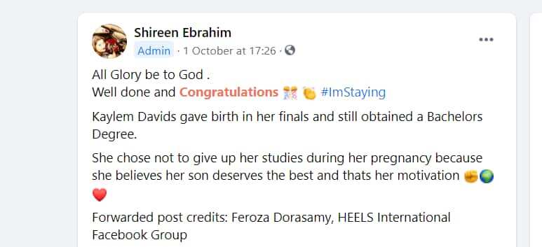 Young momma bags degree despite giving birth during finals, inspires other young mothers