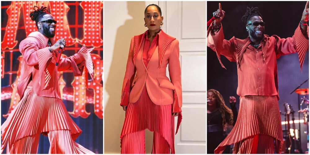 Burna Boy wears Robert Wun at london concert, Burna Boy twins with Tracee Ellis Ross, Burna Boy wears Robert Wun Burna Boy wears Robert Wun at london concert, Burna Boy twins with Tracee Ellis Ross, Burna Boy wears Robert Wun