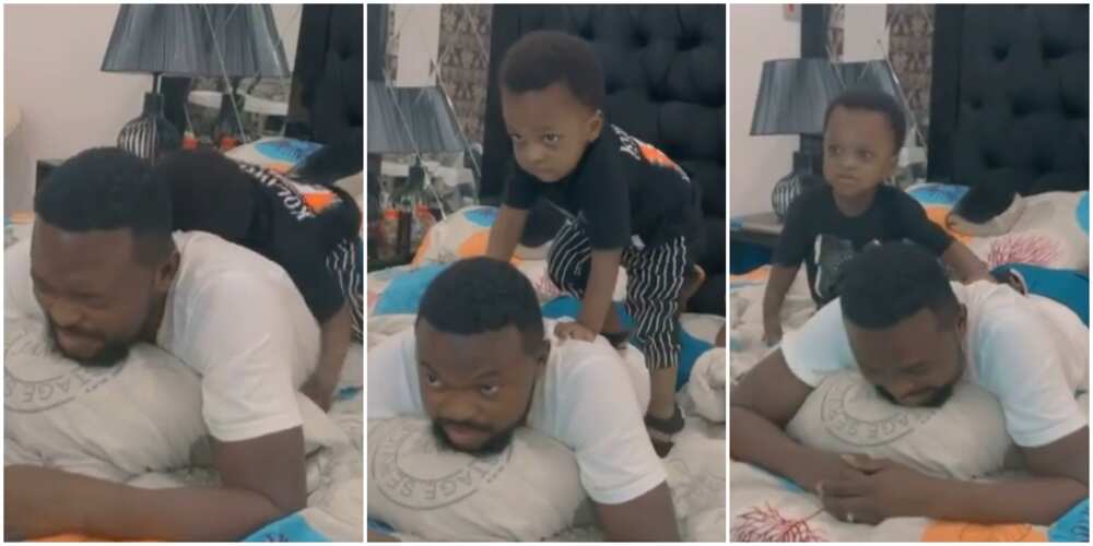 I asked God for a friend, he gave me a son: Toyin Abraham's husband says as he shares adorable video with son