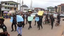 Police constabularies stage protest in powerful southwest state, claim Okada riders sleeping with their wives