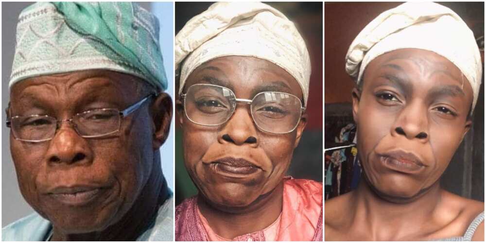 Nigeria at 60: Talented makeup artist Jane Richard transforms herself into former president Obasanjo