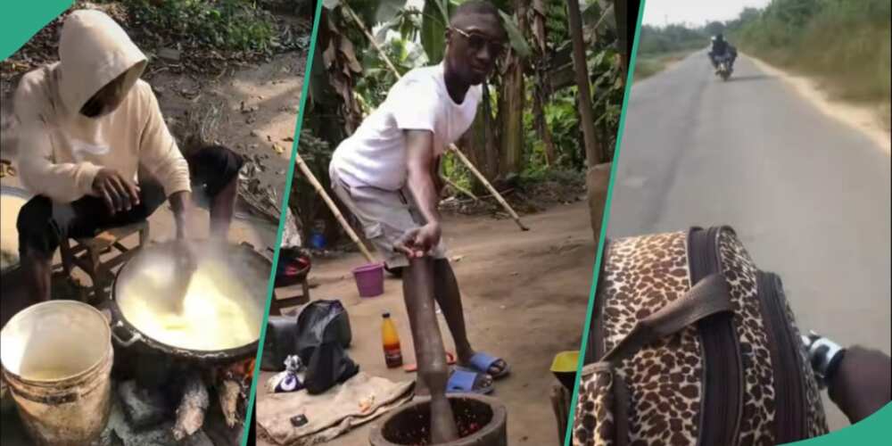 Nigerian man laments over house work at parents' house