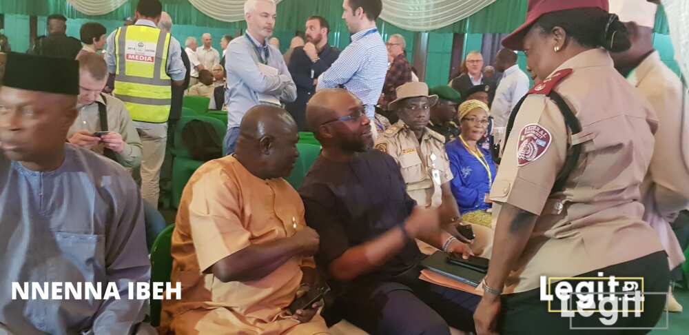 Happening Now: Oshiomhole, others present as Nigerians await INEC's explanation for election cancellation