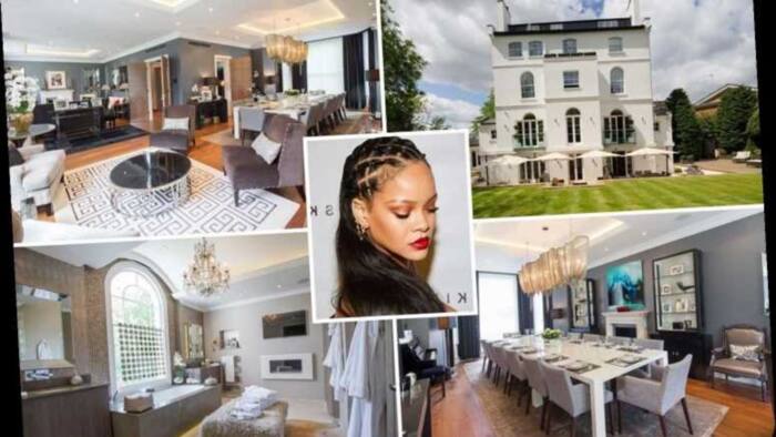 Hotunan cikin katafaren gidan Rihanna na London wanda za a siyar a 14 biliyan