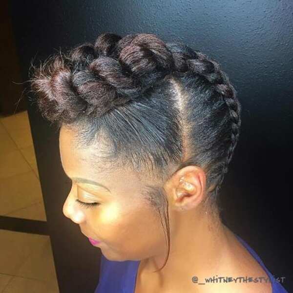 Cornrow updo