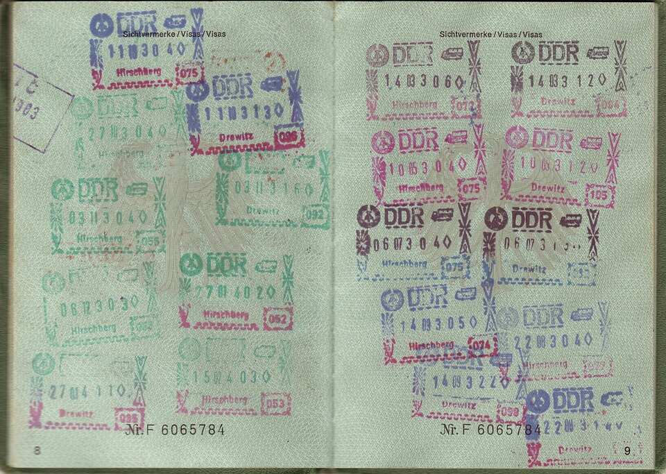 A passport of a traveller