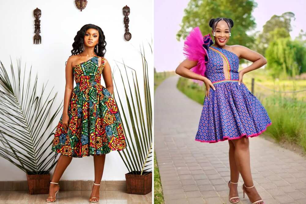 Latest Short Ankara Flare Dresses for Ladies