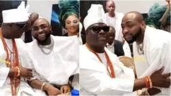 Singer Davido introduces Chioma, Zlatan 30BG members to Ooni of Ife in fun video as they link up at wedding