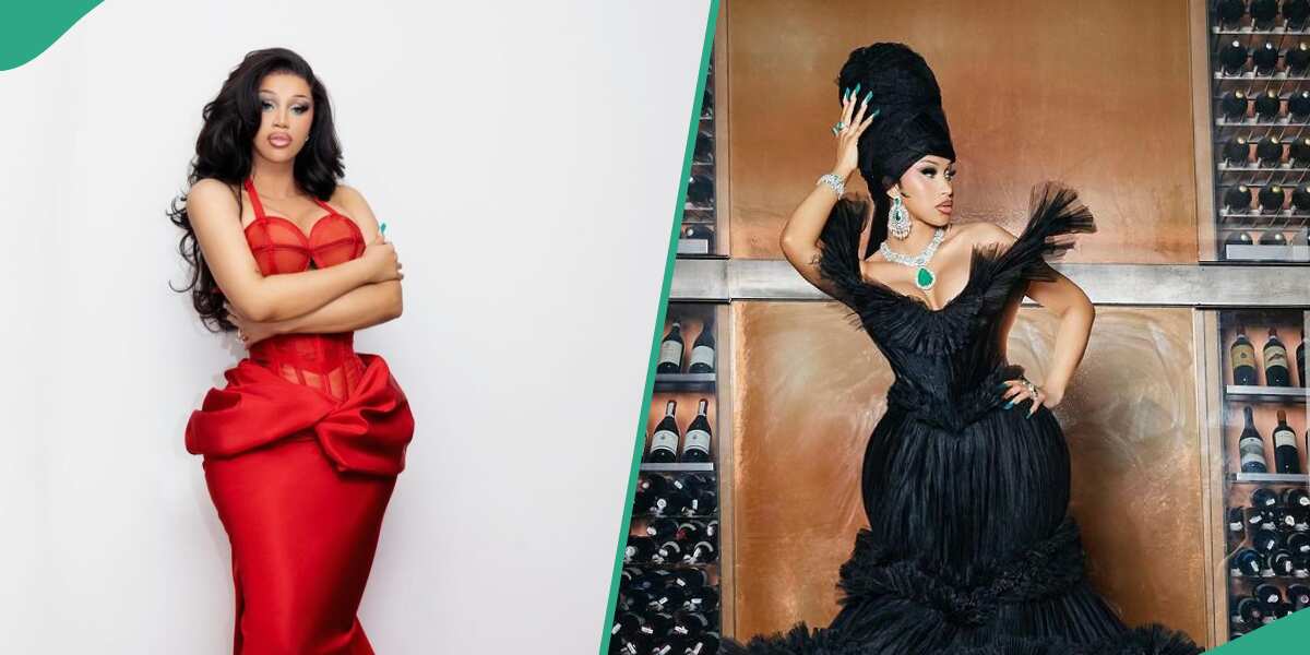 Cardi B reveals green version of her designer black dress at Met Gala 2024 (video)