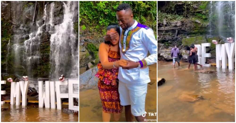 lovely proposal video, mariage proposal video, man proposes to lady in a river, river marriage proposal