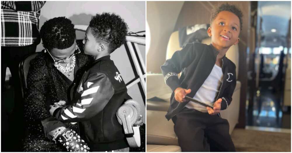 Photos of Wizkid and his son Zion