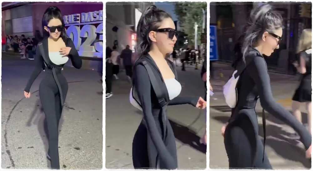 She is Pretty: Lady With Tiny Waist and Extremely Slim Body Causes Stir as  She Appears in Public 