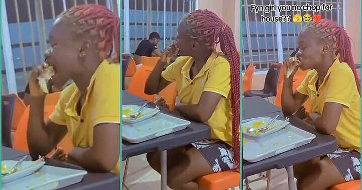 Lady raises eyebrows with her eating style at public restaurant
