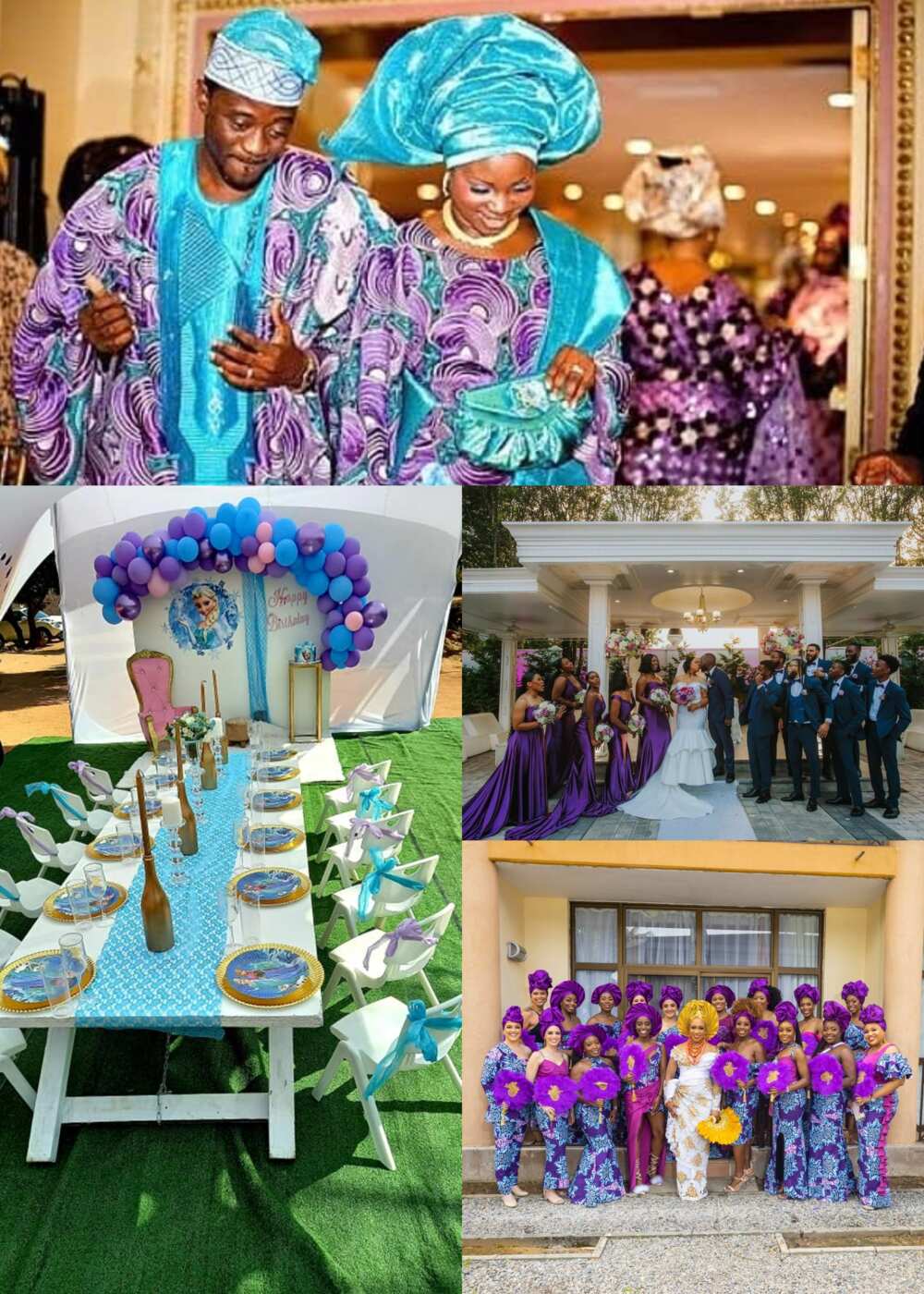 blue and purple wedding ideas