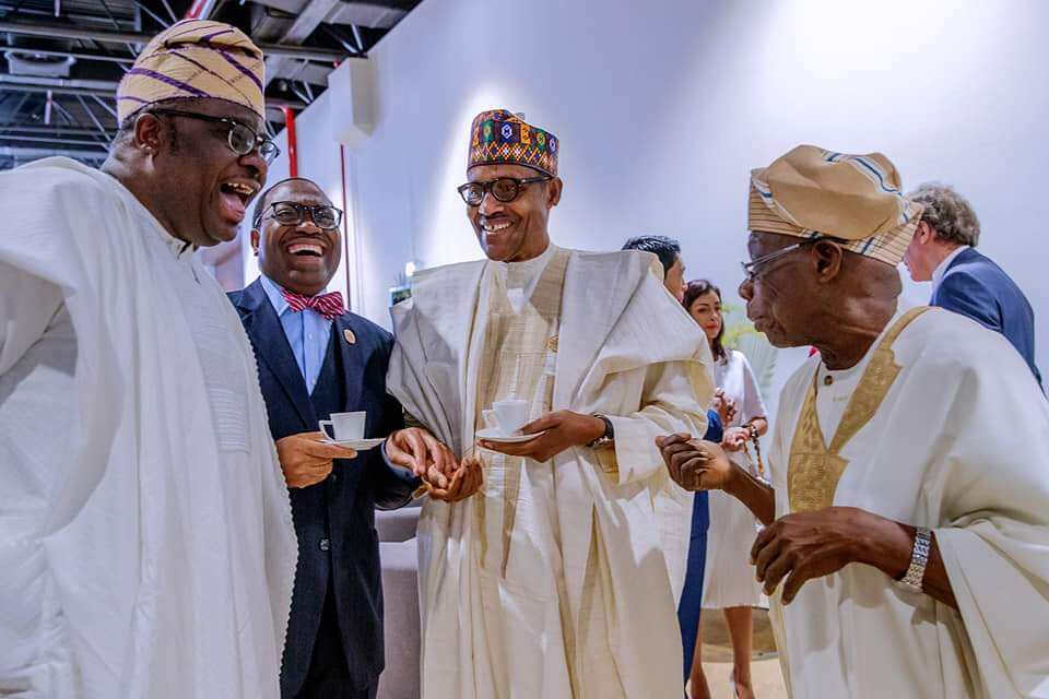 Buhari, Obasanjo meet for the first time since presidential election (photos)