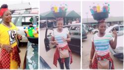 "We never give up": Extremely beautiful Igbo lady who hawks soft drinks stirs reactions with cute TikTok video