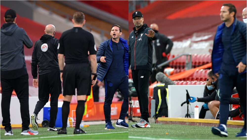 Frank Lampard uses foul language at Klopp during Chelsea's loss to Liverpool