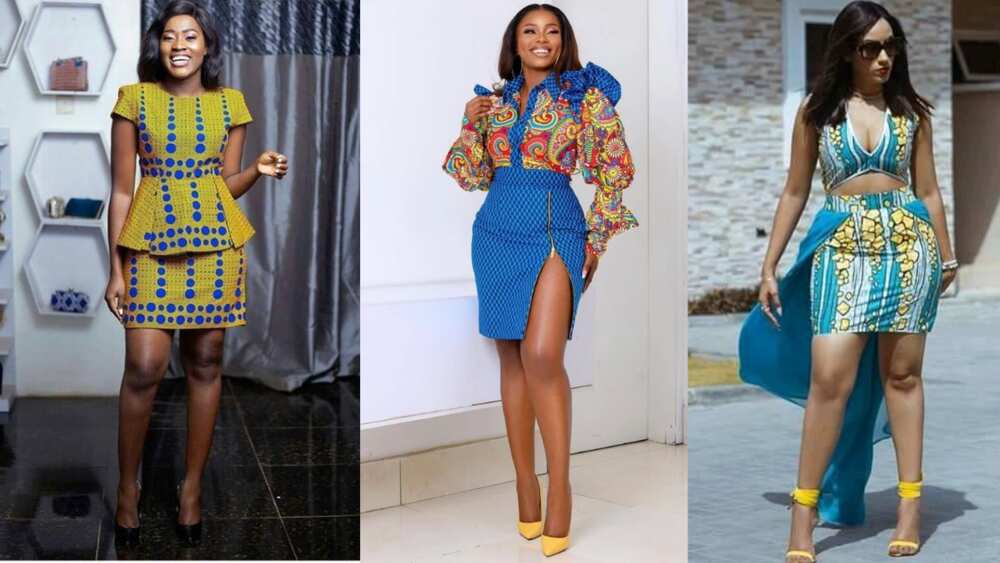 Short straight Ankara gowns Short straight Ankara gowns