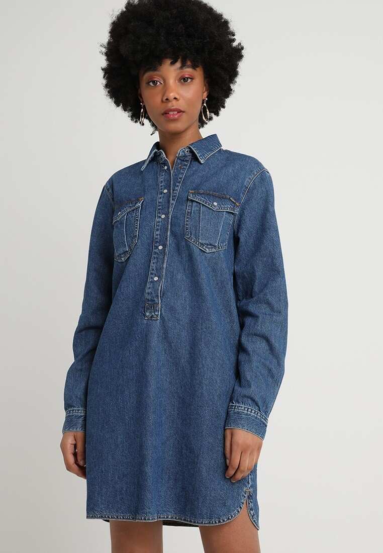 83 Best jeans gown ideas | mimi g, jeans gown, patchwork dress pattern