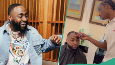 “Lifting others”: Davido's barber flies to Dubai to cut his hair, shares clip, number of days used