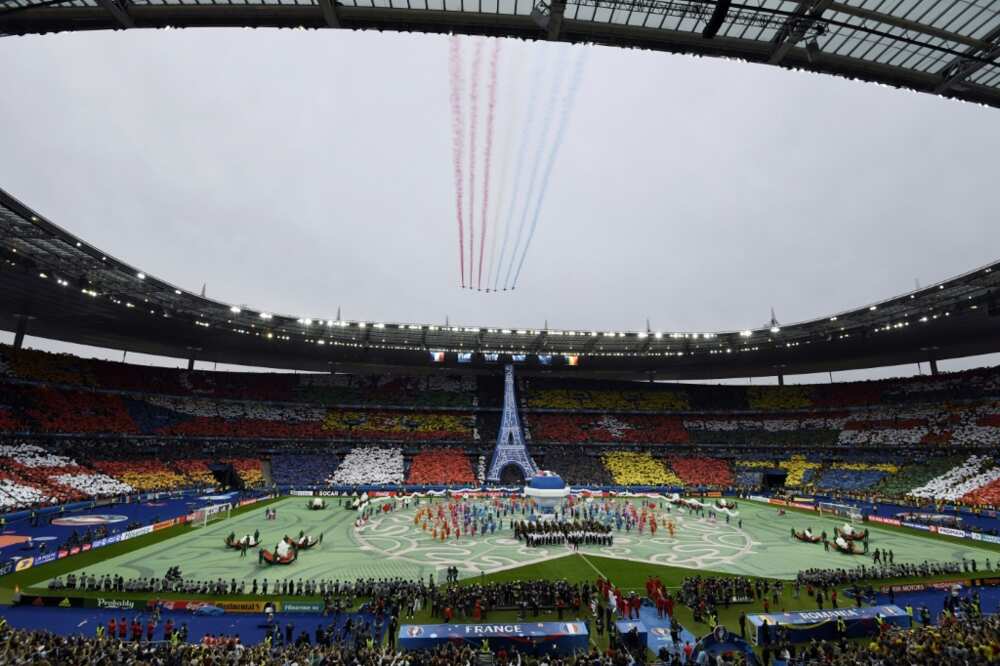  The opening ceremony for the Euro 2016 football tournament at Stade de France near Paris