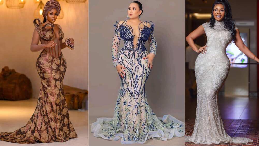 Latest Lace Gown Styles 2022 For Sophisticated African Ladies