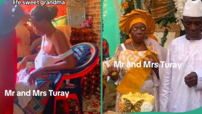 "God's time is the best": Jubilation as Nigerian grandma gets married, video from the wedding trends