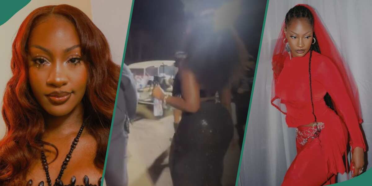 See the massive backside Tems displayed as she walked to her car while fans cheered(video)